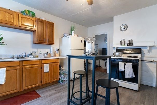 Interior, Kitchen, Wood Texture Flooring