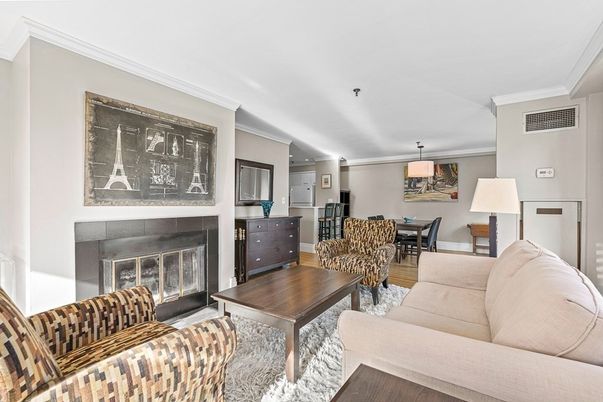 Dining room, Fireplace, Interior, Living room, Pendant Lights, Wood Texture Flooring