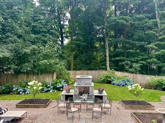 Backyard, Exterior, Fireplace