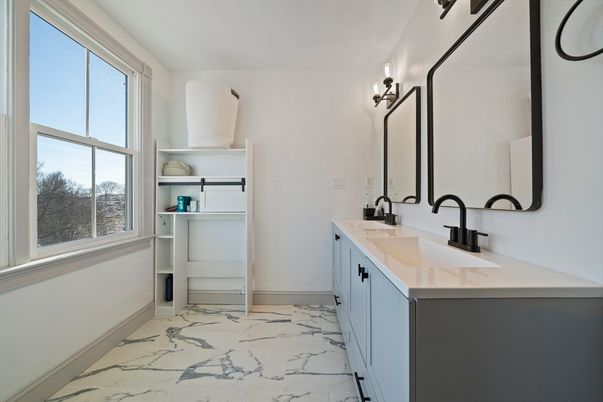 Bathroom, Dual Sink Vanities, Interior, Marble