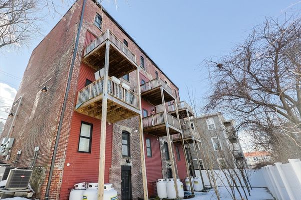 Exterior, Facade, Brick Facade, Condo Building