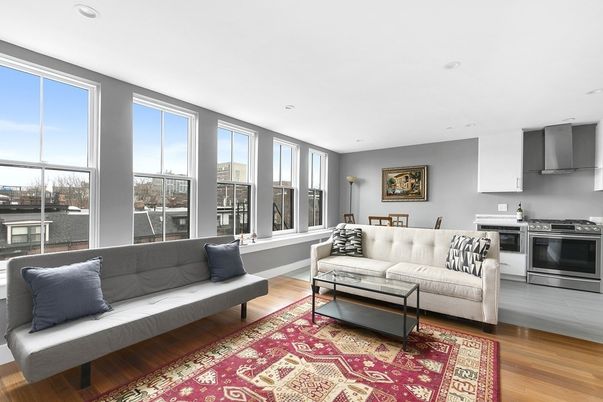 Dining room, Interior, Kitchen, Living room, Recessed Lighting, Stainless Steel Appliances, Wood Texture Flooring