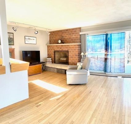 Fireplace, Interior, Stone Walls, Wood Texture Flooring