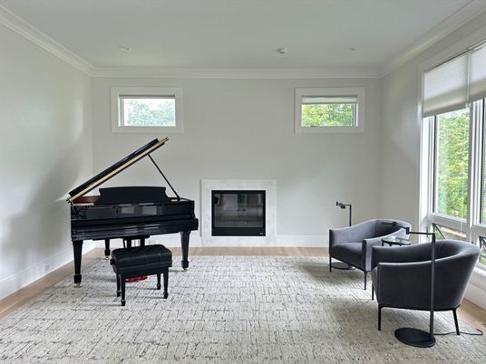 Fireplace, Interior, Piano, Wood Texture Flooring