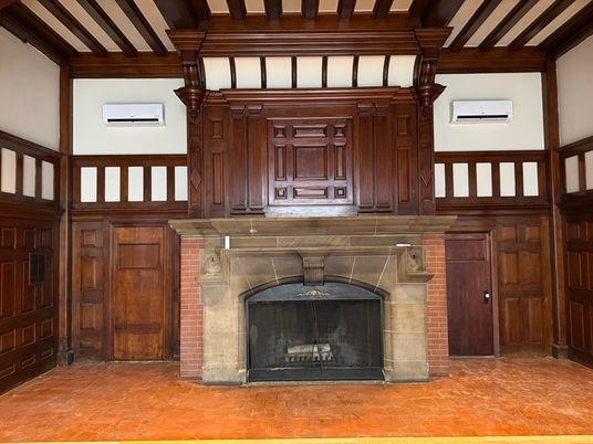 Fireplace, Interior, Wooden Beams