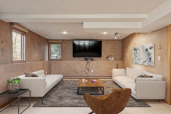 Interior, Living room, Recessed Lighting