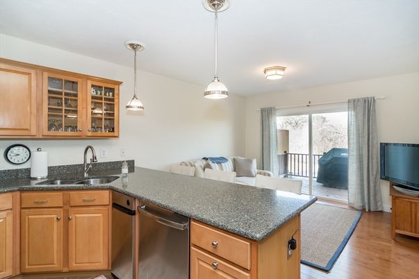 Interior, Kitchen, Pendant Lights, Wood Texture Flooring