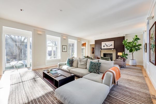 Fireplace, Interior, Living room, Recessed Lighting