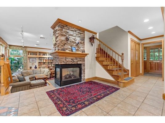 Fireplace, Interior, Living room, Recessed Lighting