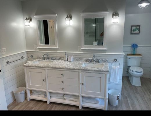 Bathroom, Dual Sink Vanities, Interior, Wood Texture Flooring