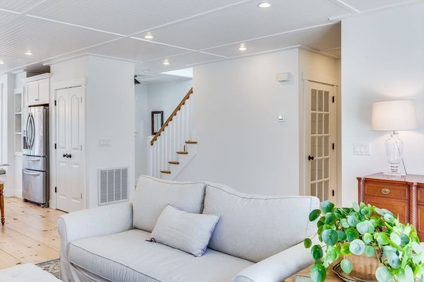 Interior, Kitchen, Living room, Recessed Lighting, Stainless Steel Appliances, Wood Texture Flooring