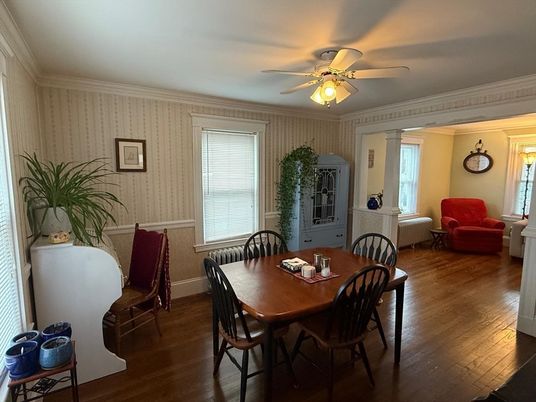 Dining room, Interior, Wood Texture Flooring