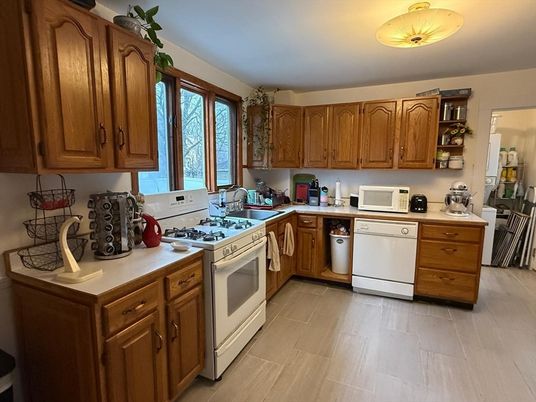 Interior, Kitchen, Wood Texture Flooring