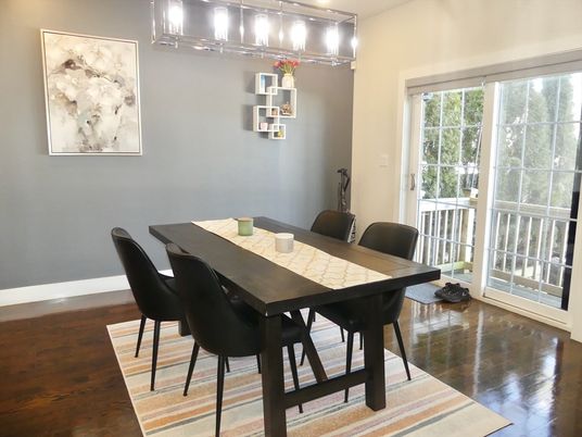 Dining room, Interior, Wood Texture Flooring