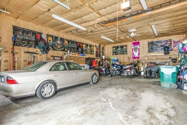 Garage, Interior, Stone Walls, Wooden Beams, Wooden Ceilings, Wooden Walls