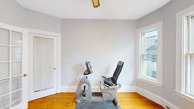 Fitness Equipment, Interior, Wood Texture Flooring