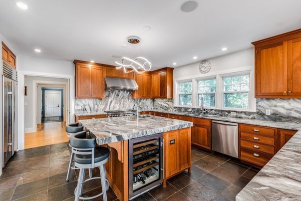 Interior, Kitchen, Pendant Lights, Recessed Lighting, Stainless Steel Appliances
