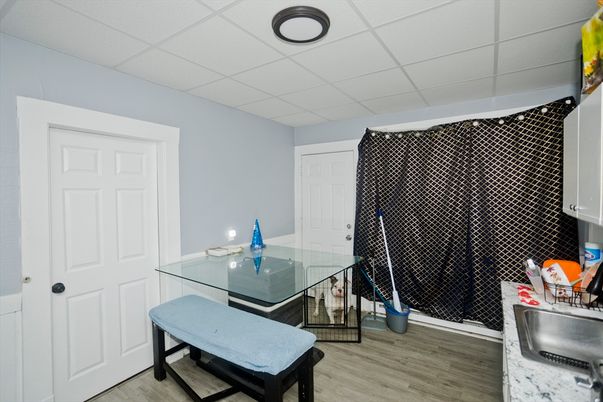 Dining room, Interior, Wood Texture Flooring