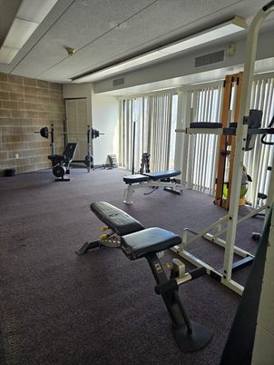 Fitness Equipment, Gym, Interior, Stone Walls