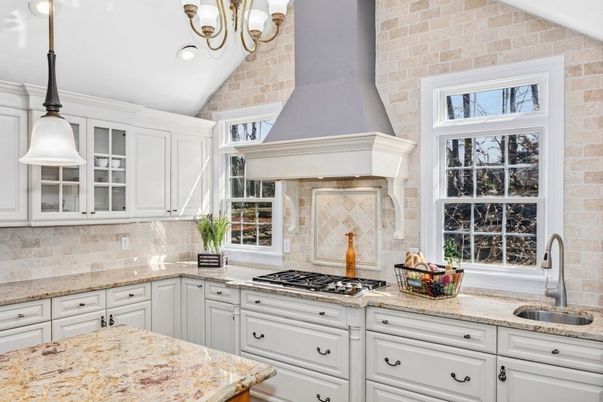 Interior, Kitchen, Recessed Lighting, Stone Walls