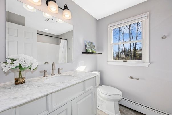 Bathroom, Interior, Wood Texture Flooring