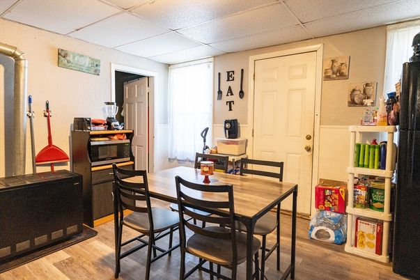 Dining room, Interior, Wood Texture Flooring