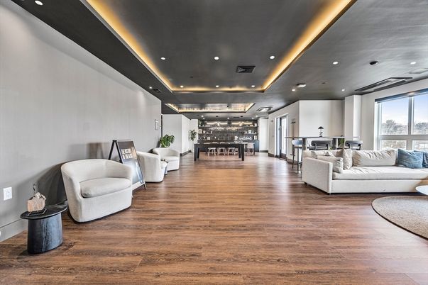 Interior, Living room, Piano, Recessed Lighting, Wood Texture Flooring