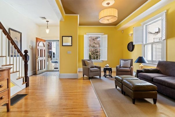 Interior, Living room, Pendant Lights, Wood Texture Flooring