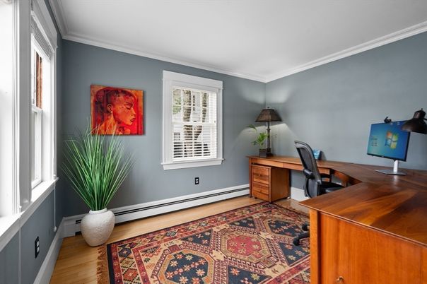 Home Office, Interior, Wood Texture Flooring