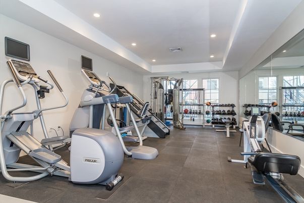 Fitness Equipment, Gym, Interior, Recessed Lighting