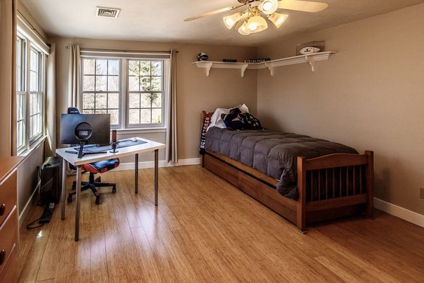 Bedroom, Home Office, Interior, Wood Texture Flooring