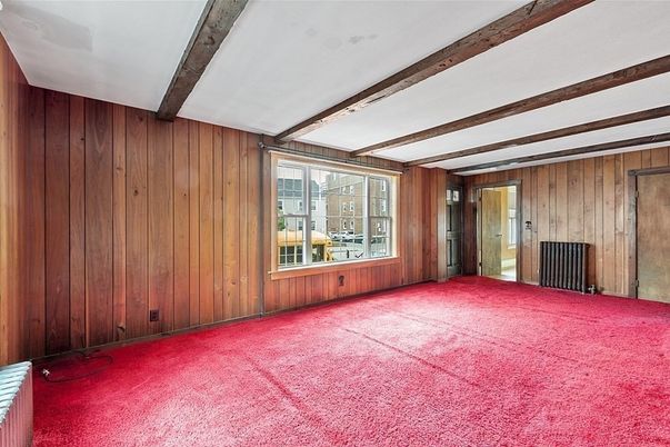 Empty room, Interior, Wooden Beams, Wooden Walls