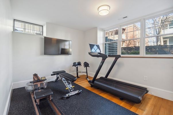 Fitness Equipment, Interior, Wood Texture Flooring