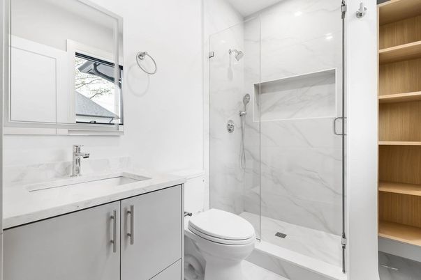 Bathroom, Glass Shower, Interior, Marble, Marble Walls