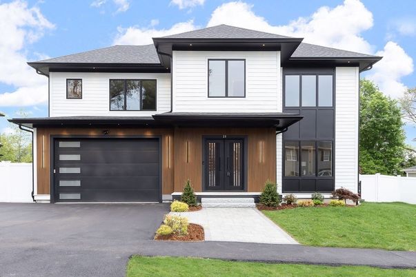Attached, Exterior, Facade, Modern