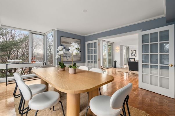 Dining room, Interior, Wood Texture Flooring