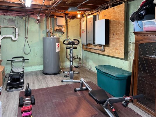 Fitness Equipment, Interior, Wood Texture Flooring