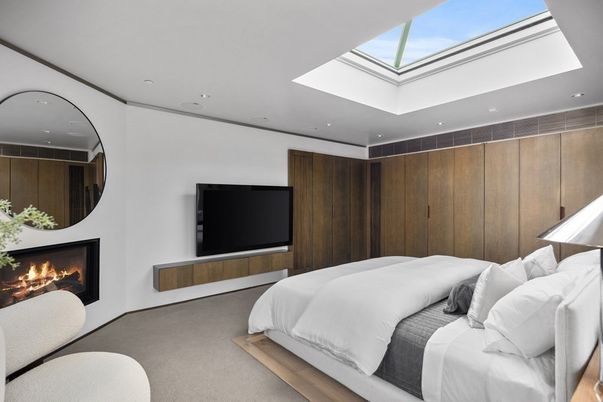 Bedroom, Fireplace, Interior, Recessed Lighting