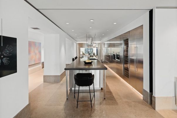 Interior, Kitchen, Pendant Lights, Recessed Lighting, Stainless Steel Appliances