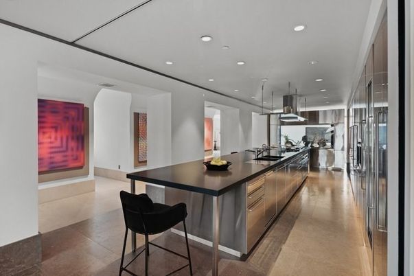 Interior, Kitchen, Pendant Lights, Recessed Lighting, Stainless Steel Appliances