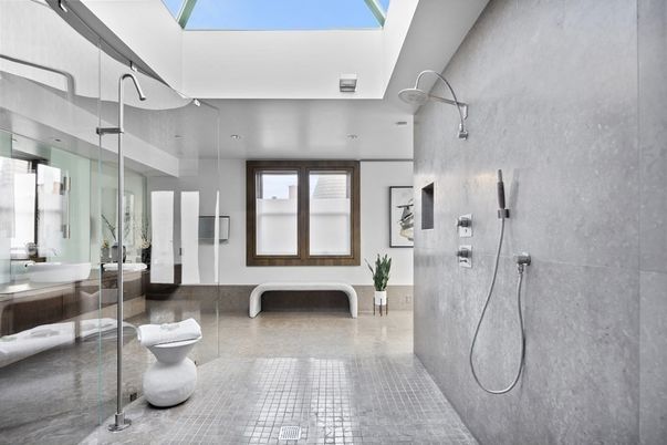 Bathroom, Glass Ceilings, Glass Shower, Interior