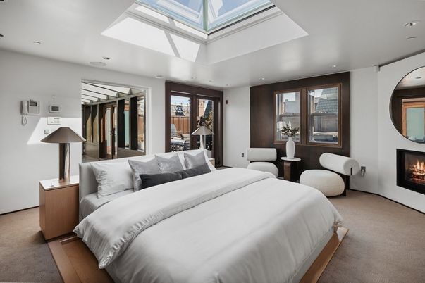 Bedroom, Fireplace, Interior, Recessed Lighting