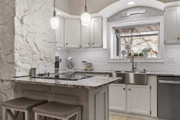 Interior, Kitchen, Pendant Lights, Recessed Lighting, Stainless Steel Appliances