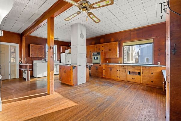 Interior, Kitchen, Wood Texture Flooring