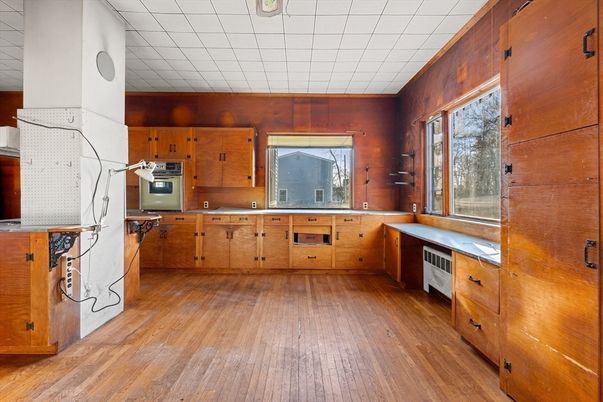 Interior, Kitchen, Wood Texture Flooring