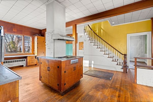 Interior, Kitchen, Wood Texture Flooring