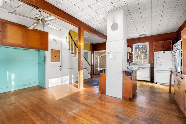 Interior, Kitchen, Wood Texture Flooring