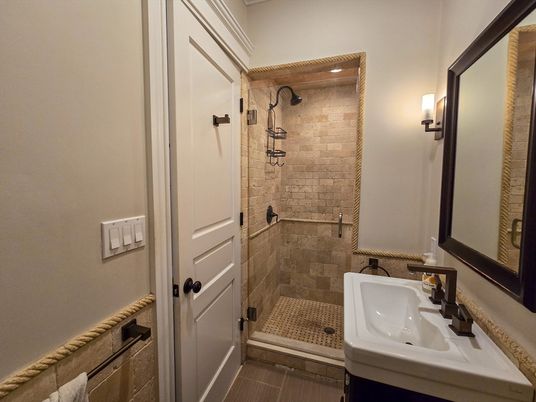Bathroom, Interior, Wood Texture Flooring