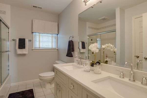 Bathroom, Dual Sink Vanities, Glass Shower, Interior