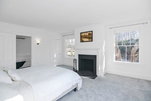 Bedroom, Fireplace, Interior